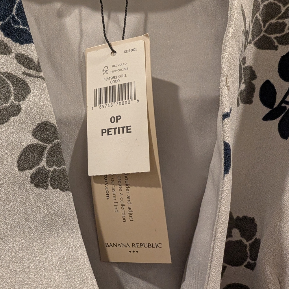 Banana Republic Light Blue and Blue Floral Midi Dress - Picture 4 of 8